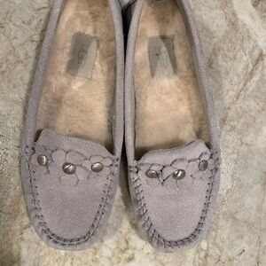UGG Grey Suede Shoes with Brown Soles